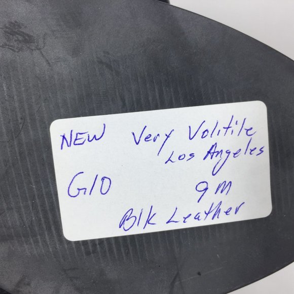 NEW VERY VOLATILE LOS ANGELES 9M Black leather Heel Ankle Strap Buckles - Picture 13 of 13